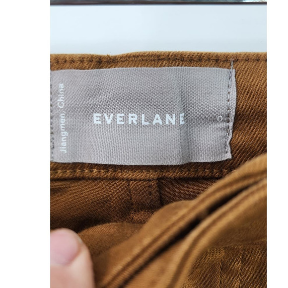 NWT New Everlane The Straight Leg Crop Golden Brown Size 0 - Picture 11 of 13